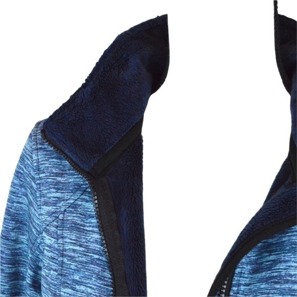 Free Country Faux Fur Lined Softshell Jacket, Blue Space Dye Print, Small - Picture 15 of 16